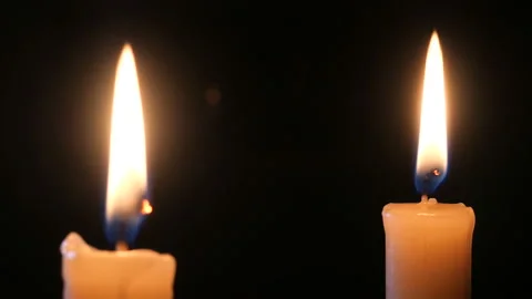 Candle on a black background close-up. Stock Footage 102243135