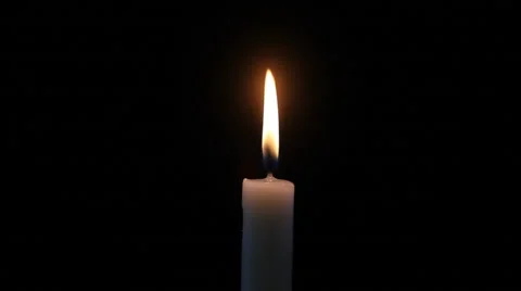 Candle On Black Background Stock-Footage 43843947