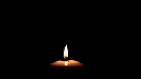Candle on black, close up Stock Footage 122025575