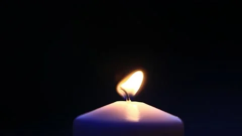Candle on black, macro Stock Footage 221495144