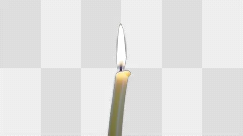 Candle on blank background with 4k alpha channel Video stock 148996240