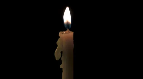 Candle blown out. burning for a while and being blown out slowly Stock Footage 34599527