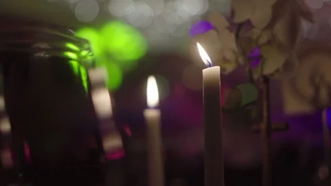 Candle with blur back 스톡 동영상 156834380