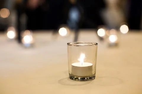 Candle with Bokeh Stock Photos
