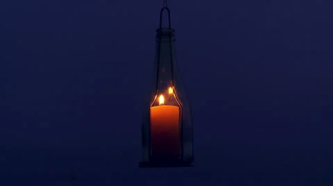 Candle in a bottle Stock-Footage 22770141