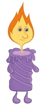 Candle, boy Stock Illustration