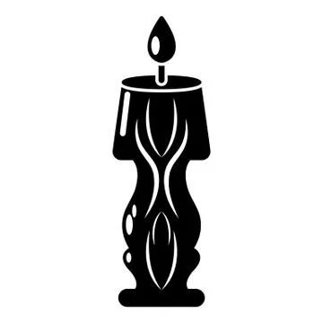 Candle bright icon, simple black style Stockillustratie