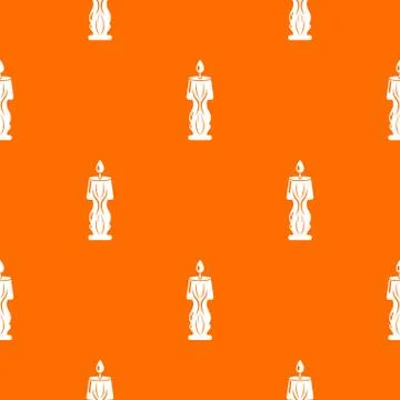 Candle bright pattern orange 스톡 일러스트