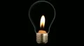 Candle bulb, energy savings concept HD Footage