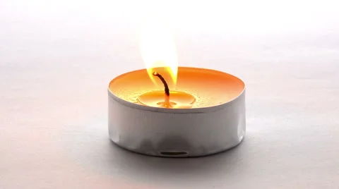 Candle burning and put off Stock Footage 46373858