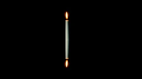 Candle Burning Both Ends Stock Footage