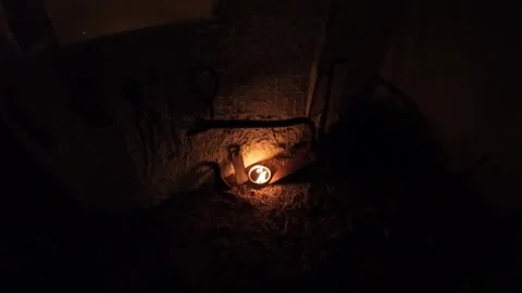 Candle burning in the dark in slow motion 스톡 동영상 296584524