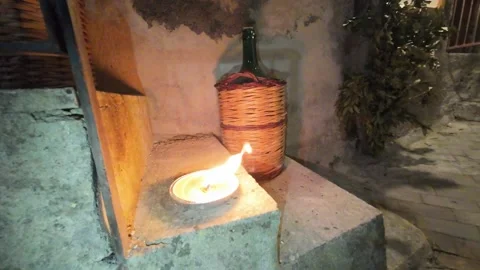 Candle burning in the dark in slow motion 스톡 동영상 297577169
