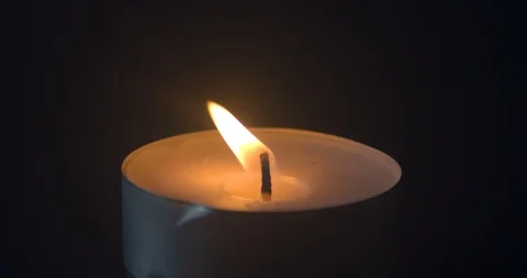 A Candle Burning in the Darkness Stock Footage 101367834