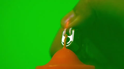 Candle burning on fire flame slow motion on green screen background Vídeos de archivo 227932992