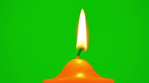 Candle burning on fire flame slow motion on green screen background 스톡 동영상 227972752