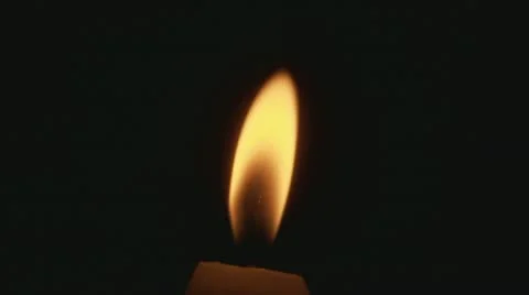 Candle with burning flame. Stock Footage 10609138
