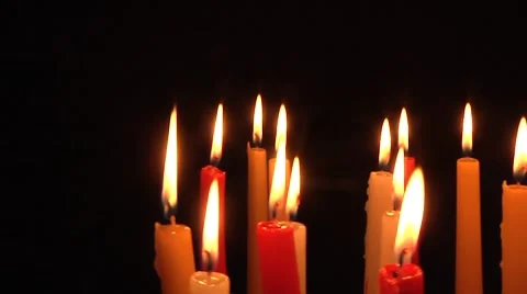 Candle burning Stock Footage 8962728