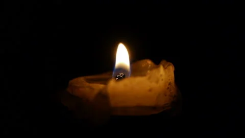 Candle burning in the night Stock Footage 101846510