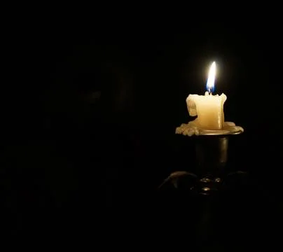 The candle is burning Stock Photos