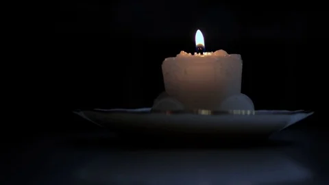 A candle is burning on the table 2 動画素材 81359852