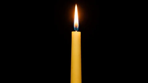 Candle burning in timelapse Stock Footage 100124116