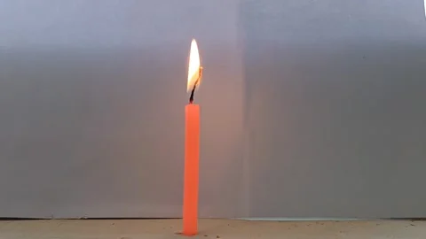 Candle burning in timelapse Stock Footage 273030337