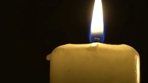 The candle burns in the dark Stock Footage 164112529