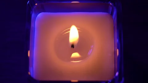 Candle burns Stockbeeldmateriaal 237294794