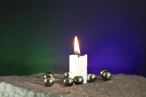 Candle, candle light composition different rituals. Stock Photos