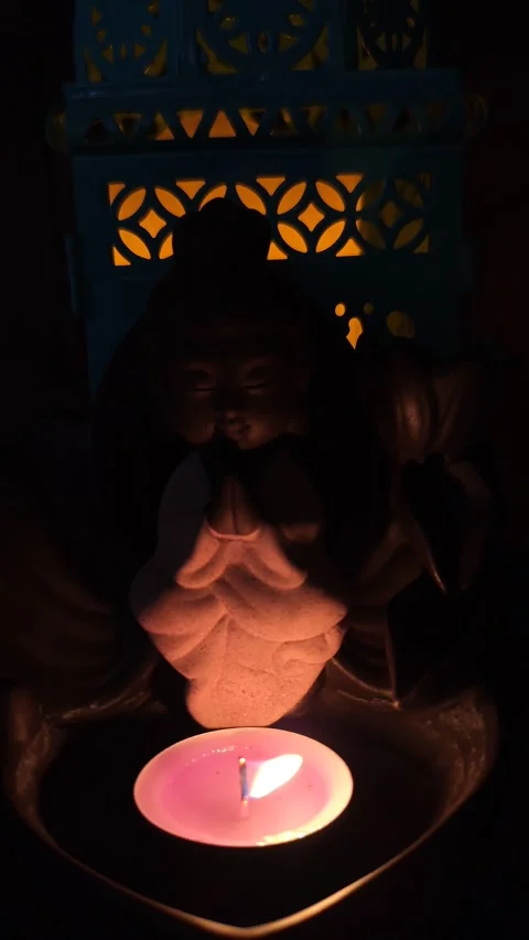 Candle in a candlestick Stock-Footage 330310641