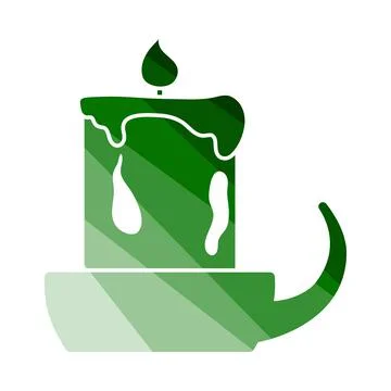 Candle In Candlestick Icon 스톡 일러스트