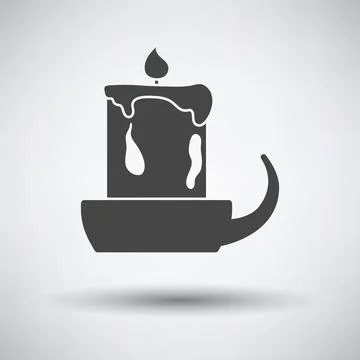 Candle In Candlestick Icon Illustrazione stock