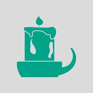 Candle In Candlestick Icon Stock Illustration
