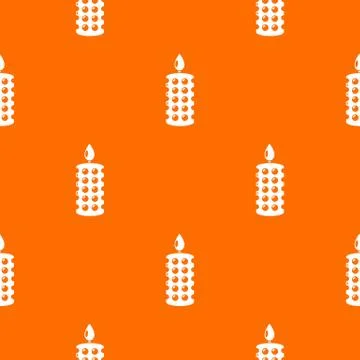 Candle ceremony pattern orange Stock Illustration