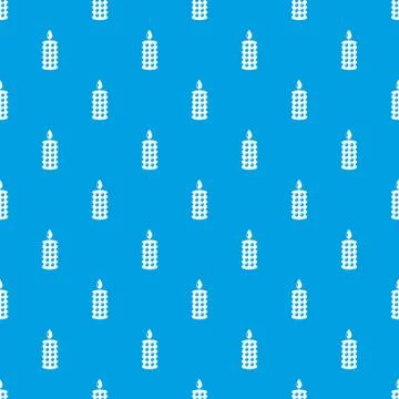 Candle ceremony pattern seamless blue イラスト素材