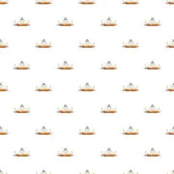 Candle chandeliers creating a repeating decorative pattern Stock Illustration
