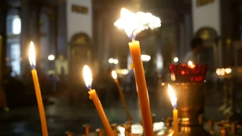 Candle christian fire Stock Footage 79530308