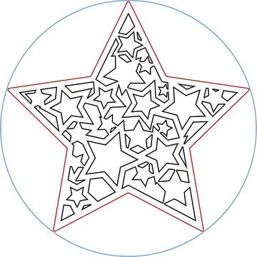Candle Christmas Coaster Digital Vector File for Laser Cutter. Stock Illustration