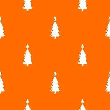 Candle christmas pattern vector orange 스톡 일러스트