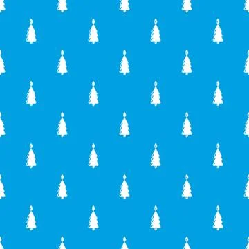 Candle christmas pattern vector seamless blue Stock Illustration