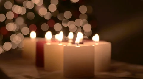 Candle christmas push Stock Footage 31626531