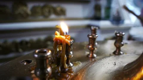 Candle in the church Video stock 10898151