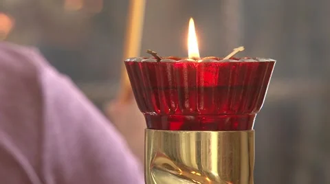 Candle in the church. 動画素材 50710645