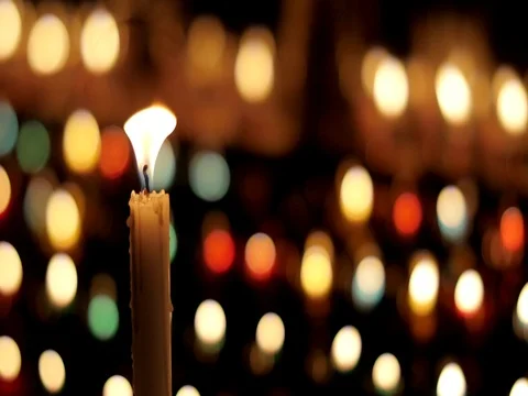 Candle in church Stock Footage 70239262