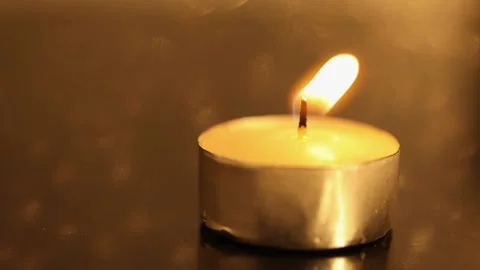 Candle close up on a dark background Stock-Footage 223403325