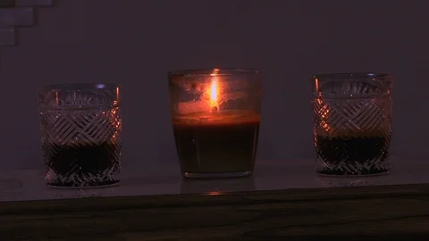 Candle on the Countertop Stock Footage 111496516