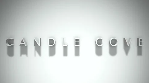 Candle cove 3D title animation with shadows on a white background Stock Footage 297274178