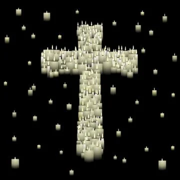 Candle cross Stock Illustration