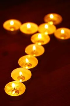 Candle cross Stock Photos